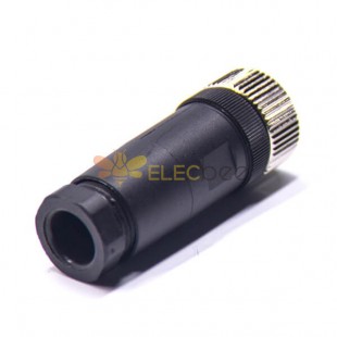 10pcs Circular Connector 12Pin M12 A-Coded Straight Plug Screw Connection