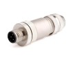 10pcs M12 Field Installable Conenctor 4Pin Male A-Code Metal Plug With Screw Termination Shield 10pcs M12 Field Installable Cone
