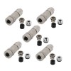 5PCS M12 A-Coding 4 Pins Assemblage Cable Connector Femelle Straight Shielded Plug With PG7