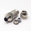 B Codificado M12 Conector 5 Pin macho B Código Shiled Plug Metal Shell Tornillo-Jont para Cable impermeable