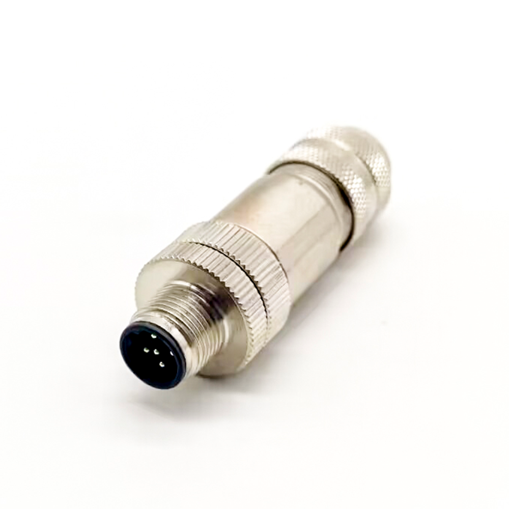 B Закодированный M12 Разъем 5 Pin Мужской Код Shiled Plug Металлический Shell Винт-Джонт для кабельного водонепроницаемого