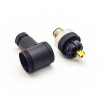 Circular Metric Connectors M12 Male B Code R/A 5P PG9 Plug Waterproof Unshiled Right Angle
