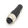 Female M12 Connector Terminal Load Straight 5 Pin Unshield A Code Waterproof