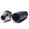 Field Wireable M12 Connecteurs 4Pin A Code Male Straight Cable Plug PG9 Unshiled Waterproof