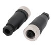 M12 5Pin Female A-Code Field Installable Screw Termination Cable Mount Connector 2PCS
