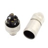 M12 5Pin Straight Plug A Code Male Shield Connector With Screw Termination Waterproof