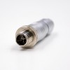 M12 8 Pin Connector Field Wireable Connector X Coded Male Straight Metal Waterproof Sender Shield