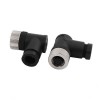 M12 8 Position Cable Connector Right Angle Female Assembly Plug 2PCS