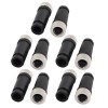 M12 8Pin Female Connector Assembly Type Plastic Shell With PG9 Gland 10PCS