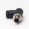 M12 A Coded Connector Right Angle 8 Pin Male Screw-Joint with Plastic Shell Unshiled Waterproof