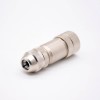 m12 Connector 4 pin Female Straight D Code metal Connector Screw-joint shielded