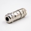 M12 Connector 4Pin Field Wireable Connector D Coded Female Straight For Cable Screw-joint Shield