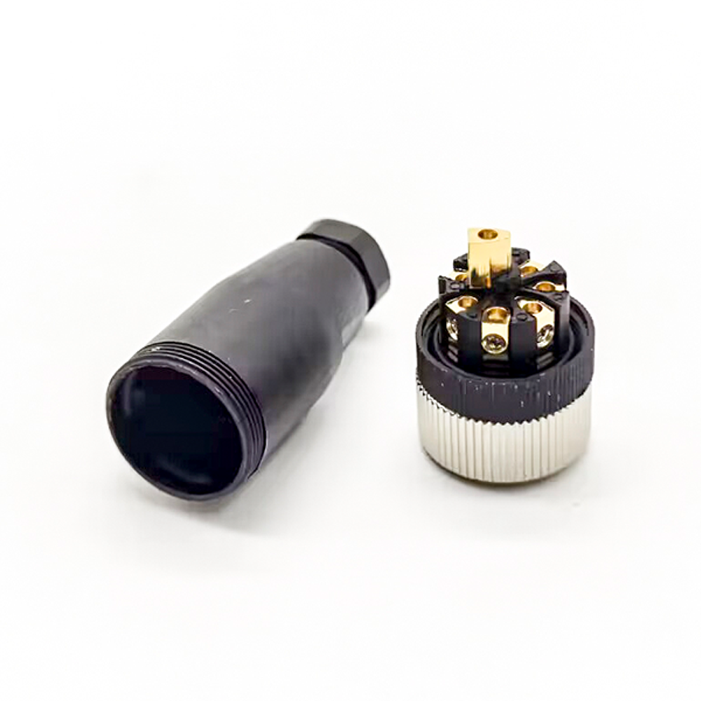 M12 Connector 8 Pin Female A Code Unshiled Circular Sensor Straight Field Wireable Connector Waterproof