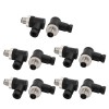 M12 Field Wired Connectors 5Pin Male Right Angle Cable Plug 10PCS