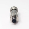 M12 Plug Conector Sensor de aviação Masculino Shield Straight Impermeável Parafuso-Joint 4 Pin A Coding