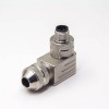 M12 Right Angle Connector A Code Field Installable Pin Waterproof Male Plug for Cable Shielded
