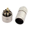 3PCS M12 Shielded Sensor Connector A-Coded 8 Pin Female Straight Cable Plug With Metal Shell Waterproof