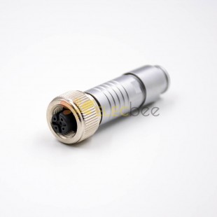 Plug M12 5 Pin A-Coding Metal Shell Female Plug Screw-Joint for Cable