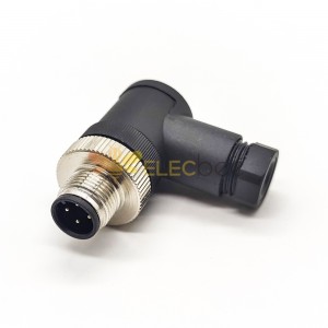 Right Angle Sensors M12 4Pin A Code Male Unshiled Waterproof Field Wireable Connector For Profinet