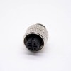 M12 4 pin Connector Straight Female Overmolded Solder Cup Unshielded