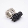 M12 4 pin Connector Straight Female Overmolded Solder Cup Unshielded