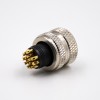 Female Connector M12 17 Pin Straight A Coded Injection molding Connector Overmolded Solder For Cable Non-Shield