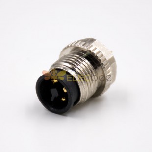 M12 4 Pin Разъем инъекций литья разъем T закодированный мужчина прямой пристой для кабельного non-Shield