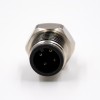 M12 Connector 4 Pin A Coded Field Wireable Connector Male Straight For Cable Solder Type No Unshield Waterproof