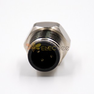 M12 Connector 4 Pin A Coded Field Wireable Connector Male Straight For Cable Solder Type No Unshield Waterproof
