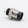 M12 Connector 5 pin Male Straight Overmolded Solder Cup Unshielded A code