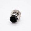 M12 Connector 8 Pin Straight Male Overmolded Solder Cup Unshielded A code