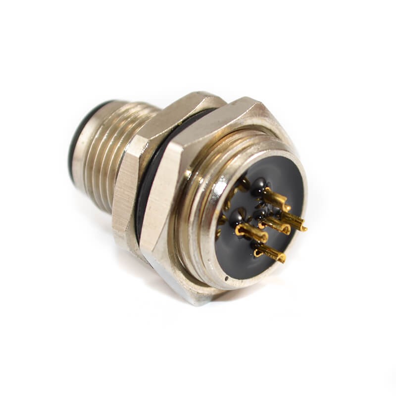 10pcs M12 Konektörler Konektör Soket Erkek Kontaklar LehimLeme Pin ile