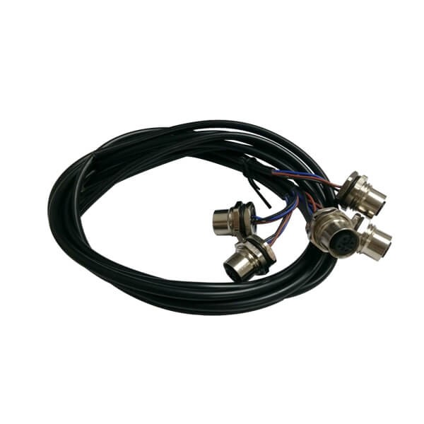 10pcs M12 4 broches câble connecteur 30CM Longueur