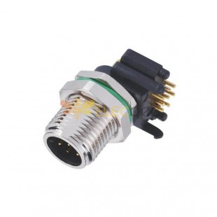 10pcs M12 8 pin Male Connector With Right-Angled PCB Contacts