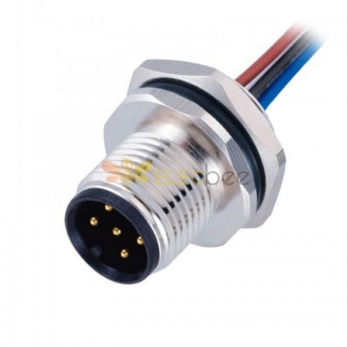 10pcs M12 Connector 5 pin A Code With 50CM Wires For Sensors and Actuators