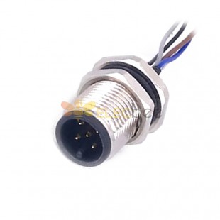 Connecteur M12 5 broches faisceau de câbles mâle montage sur panneau à 1,25 mm de longueur 30 cm AWG26