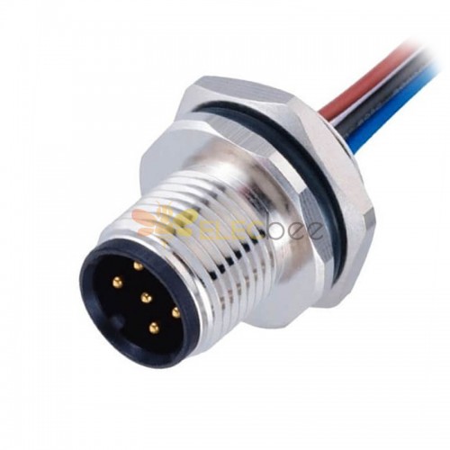 Sensörler ve Aktüatörler için 50CM AWG22 Kablolar ile M12 5-Pin Erkek Fiş Bir Kod Shiled