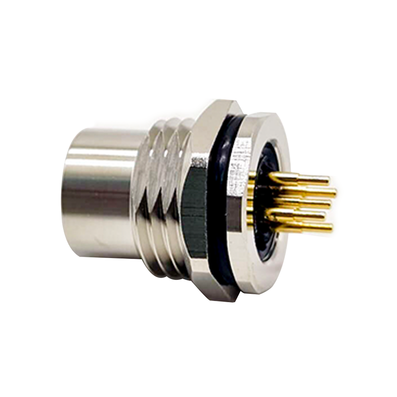 M12 Blukhead Connector Female Socket 5 Pin A Code for PCB Mount مقاوم للماء M16X1.5