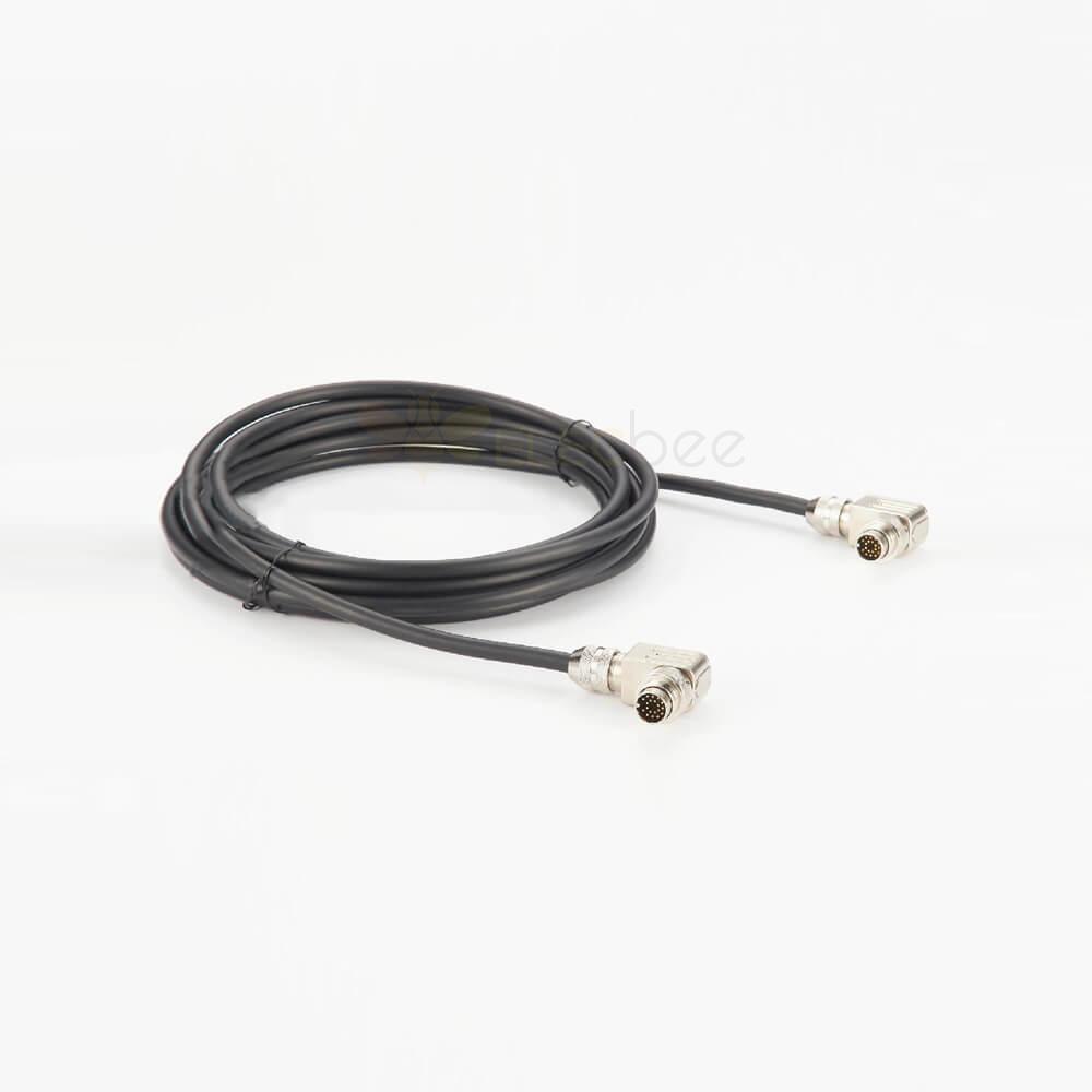 图尔克电线电缆 M16 系列 19 针直角公对公 1M