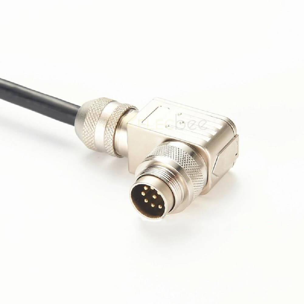Connecteur de câble étanche circulaire IP67 mâle à femelle série M16 à 8 broches