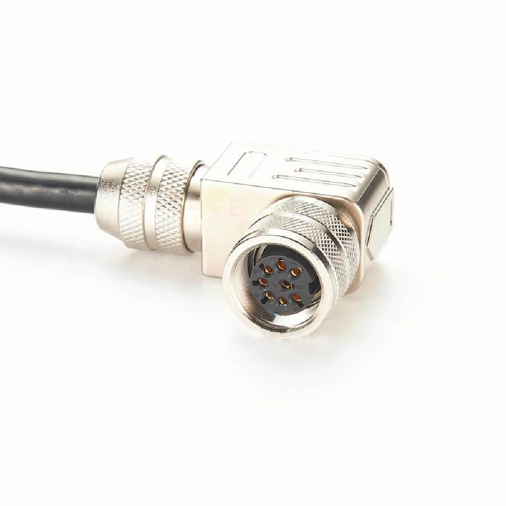 M16 Series 8 Pin Male to Female IP67 Круговой водонепроницаемый кабельный разъем