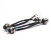 M16 8 Pin Cable Male to Female Straight Waterproof A Code Blukhead Assembly Cable 0.3M 24AWG Non-Shield