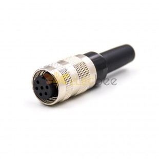 6 Pin Female M16 Connector Field Wireable Connector A Coded Waterproof Straight Non-Shield Connector For Cable