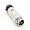 AISG M16 Threaded Rod Connector Male 8 Pin Waterproof Aviation Plug Connector Non-Shield