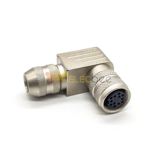 IP67 waterproof 12 pin female M16 Field wireable cable connector Circular aviation plug shield solder type 5A 125V