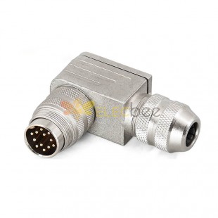 IP67 waterproof 12 pin male M16 Field wireable cable connector Circular aviation plug 5A 125V