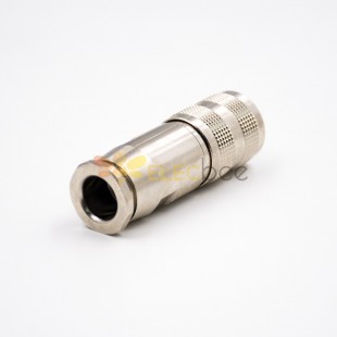 Conector M16 3 Pin Feminino Impermeável Em linha reta all metal shield campo conector wireable