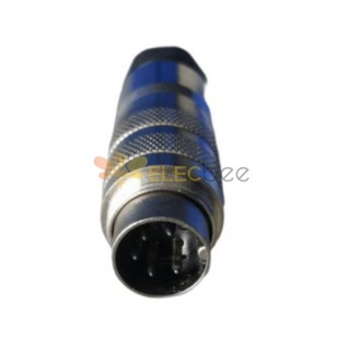 M16 Male Thread 5 Pin Connector Straight Shield Solder Type for Cable
