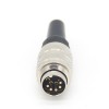 Rewireable Plug M16 5 Pin Waterproorf Straight Male Cable Connector Non-Shield