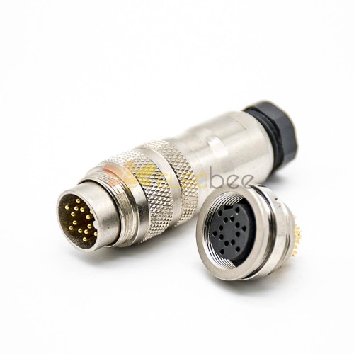 M16 Connector 14 pin Male Plug&Socket Female for Cable Solder Type